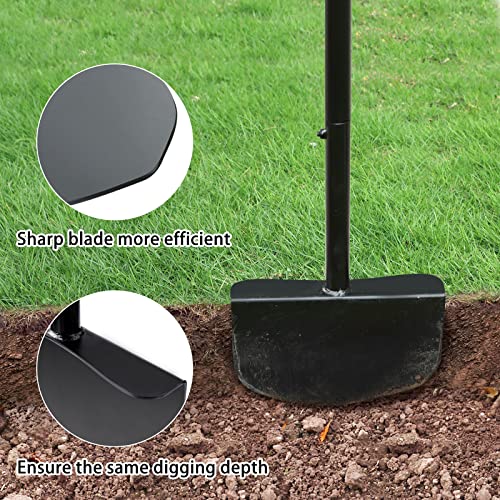 DenForste 43inch Edger Lawn Tool - Manual Lawn Edger - Steel Edging Shovel - Landscaping Edging Tool for Lawn, Garden or Sidewalk, with T-Style Long Handle - Thumbnail 2