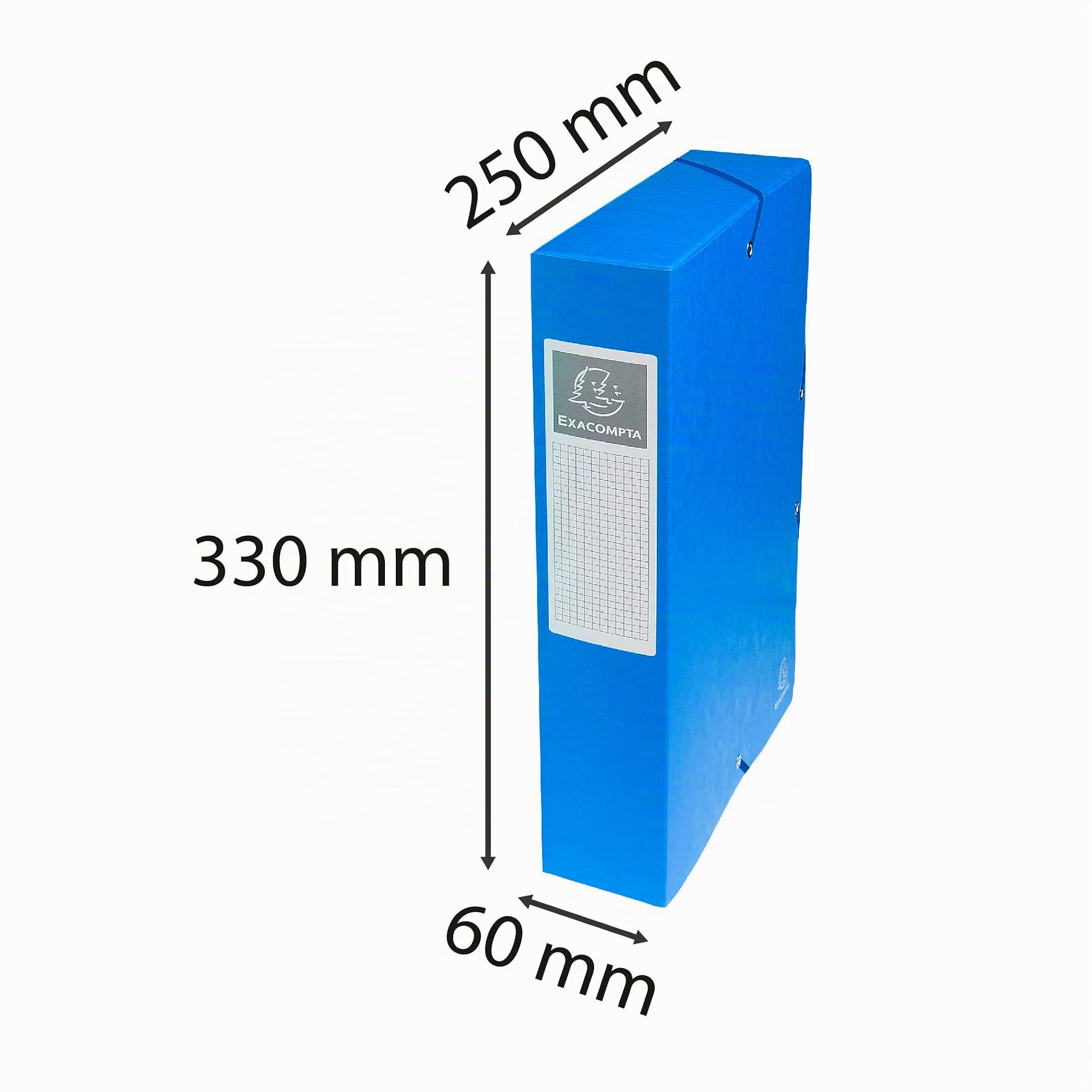 Exacompta - Réf. 50600E - 8 boites de classement avec élastiques Exabox - en carte lustrée 600g/m2 - Dos 6 cm - dimensions 25 x 33 cm - pour documents A4-8 couleurs assorties - livrées montées