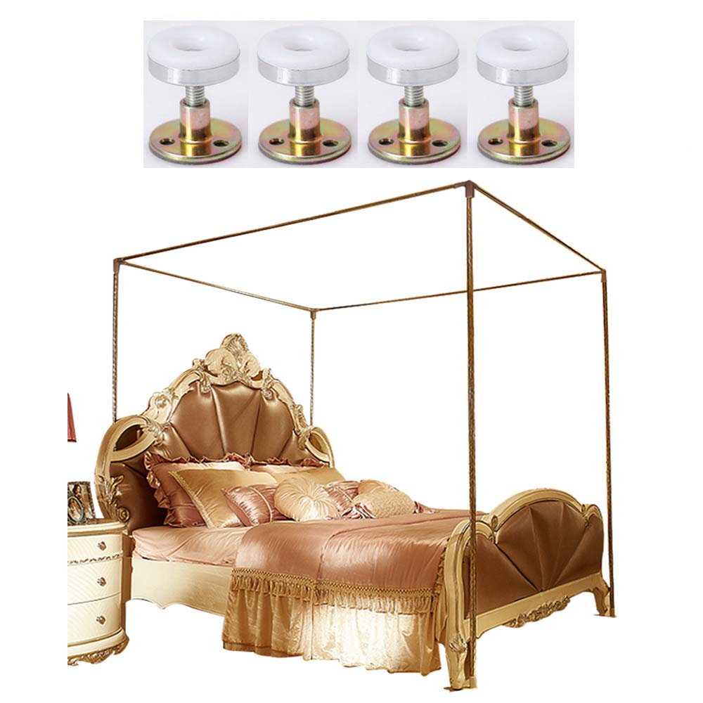 Marco de Cama de Acero Inoxidable, Soporte de Poste de mosquitera para Cama de Cuatro Esquinas Apto para Camas de Todos los tamaños (Incluye Herramienta antivibración),22mm,1.2×2m Bed