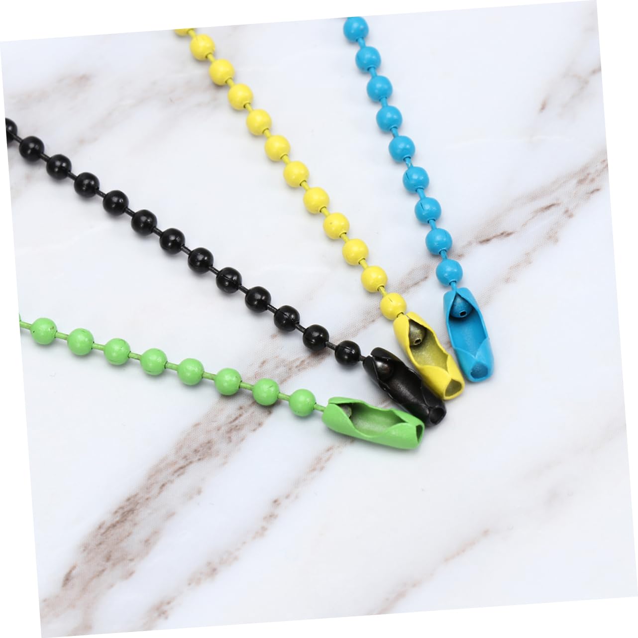 SHINEOFI 300pezzi Catenine Colorate per Gioielli Fai da Te di Metallo con Perline Rotonde Catena per Progetti Creativi e Decorazioni