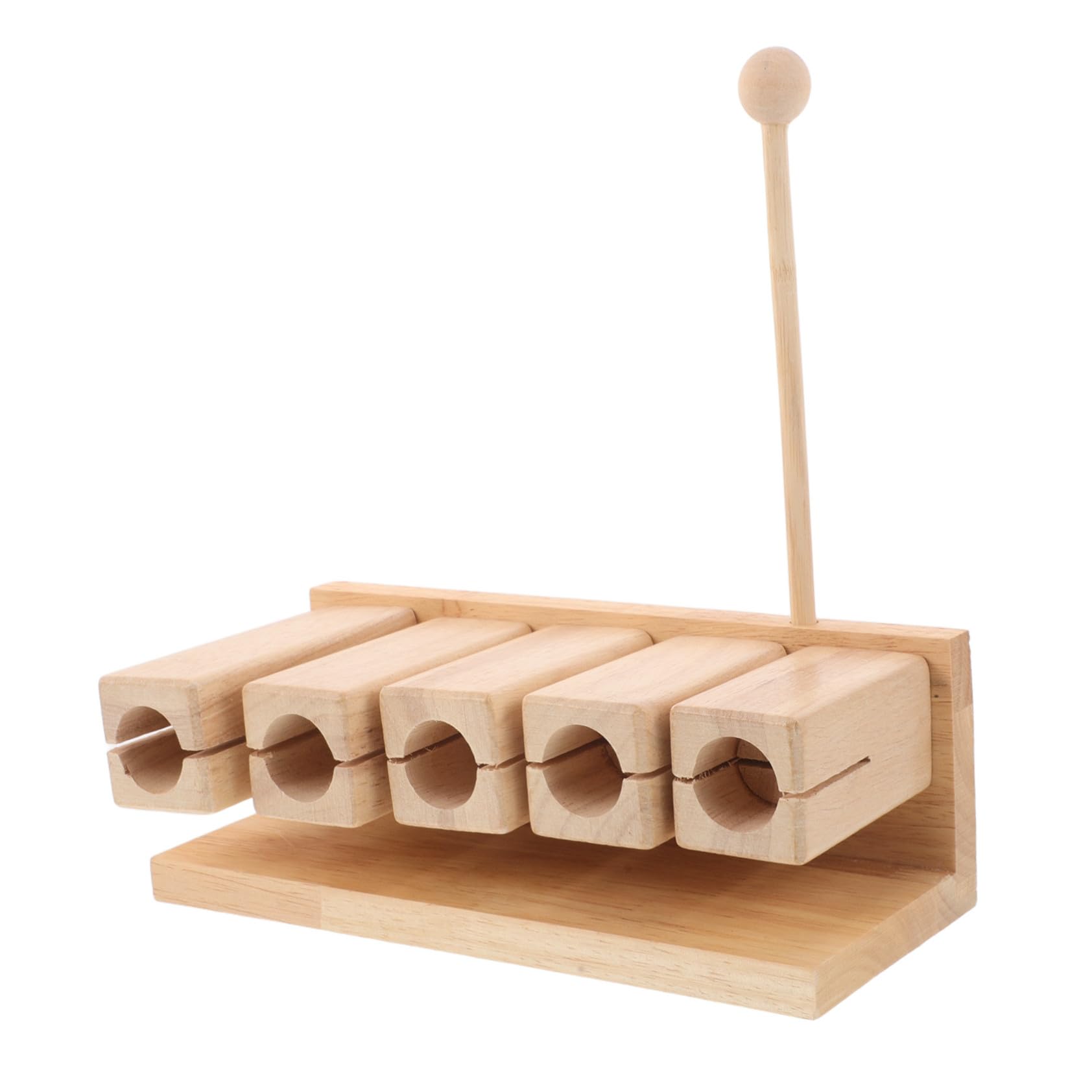 Strumento Orff Blocco Ritmico Musicale in Legno con Design Pentatonico a 5 Toni, Impugnatura Ergonomica e Martelletto per Ragazzo Ragazza in Corsi di Musica