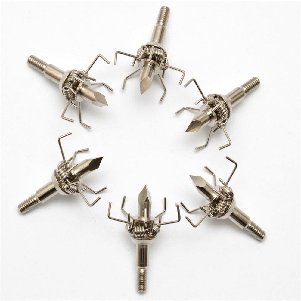 Archery Judo Broadheads Points Tips, 100Grain Paw Point 4mm Steel Arrowheads for Hunting Small Animals