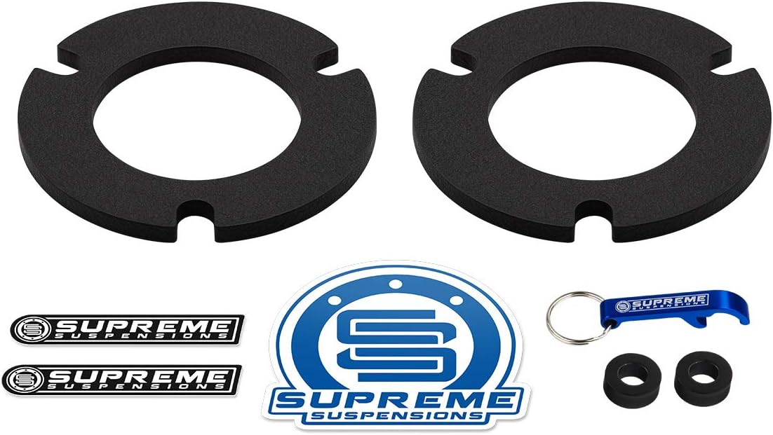 Supreme Suspensions - Front Leveling Kit for Toyota Tacoma 4Runner FJ Cruiser 0.5" Front Lift High Strength Steel Spacers 2WD 4WD - Can Cooler Included with Purchase