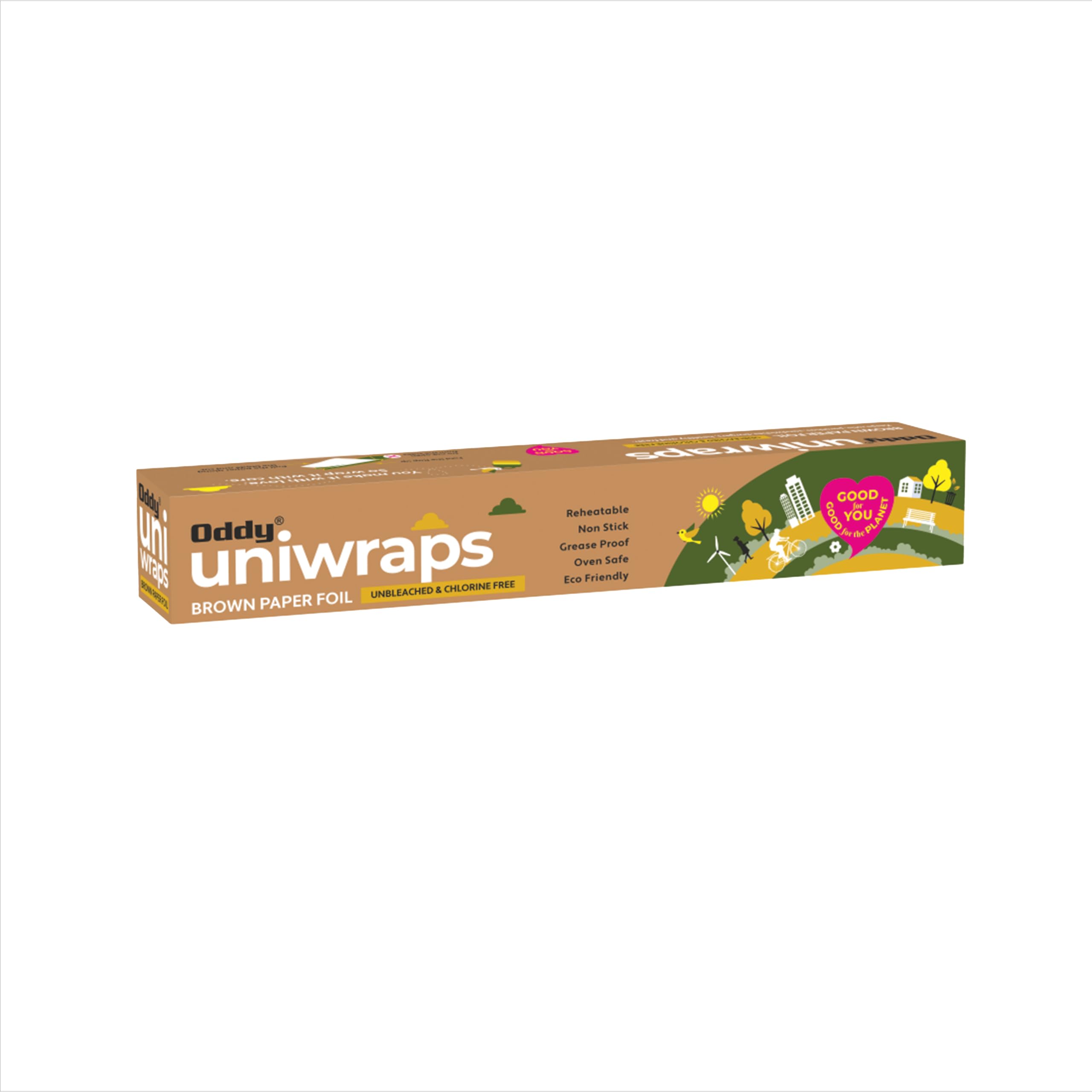 Oddy Uniwraps Brown Food Wrapping Paper, 12’’ x 20 Mtrs, Unbleached & Chlorine Free