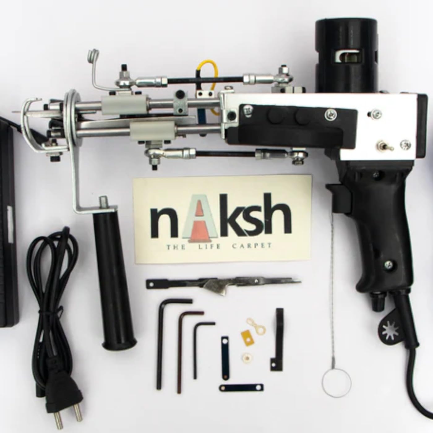24mm Pro-NK01 Automatic Tufting Gun for Rug Making – Electric Carpet Weaving Machine with Safety Case, Adapter, Extra Scissors & Tools – Perfect for Beginners & Professionals(Black)-image-15
