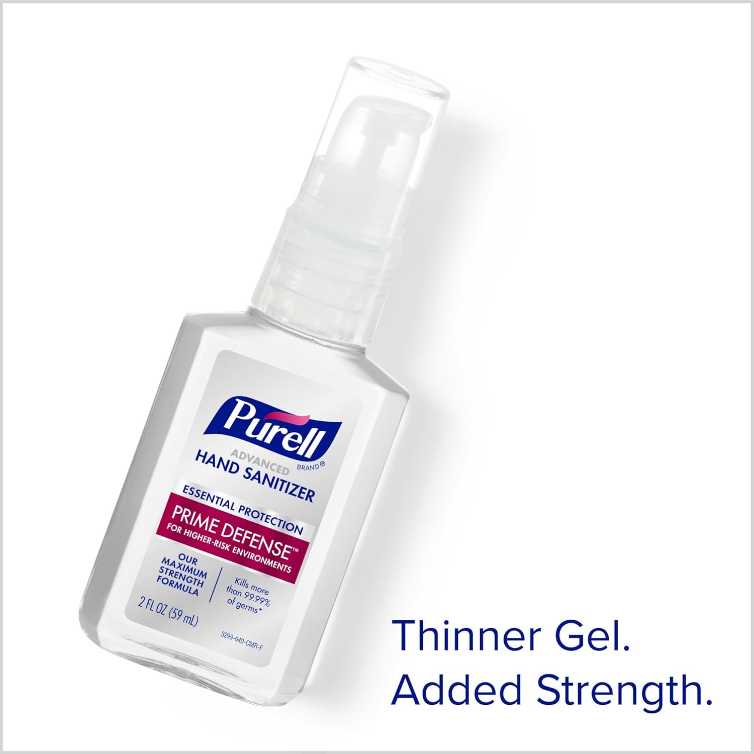 Purell Prime Defense Advanced Hand Sanitizer, Fragrance Free, Our Maximum Strength Formula, 2 fl oz Travel-Size Pump Bottles (Pack of 6) - 3299-04-EC