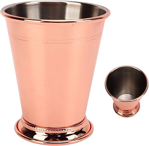 Miniatura 7 de Julep Cup - Vasos de cóctel de acero inoxidable, elegantes y retro de alta estabilidad, aptos para cerveza, bebidas, café, suministros de cola (oro