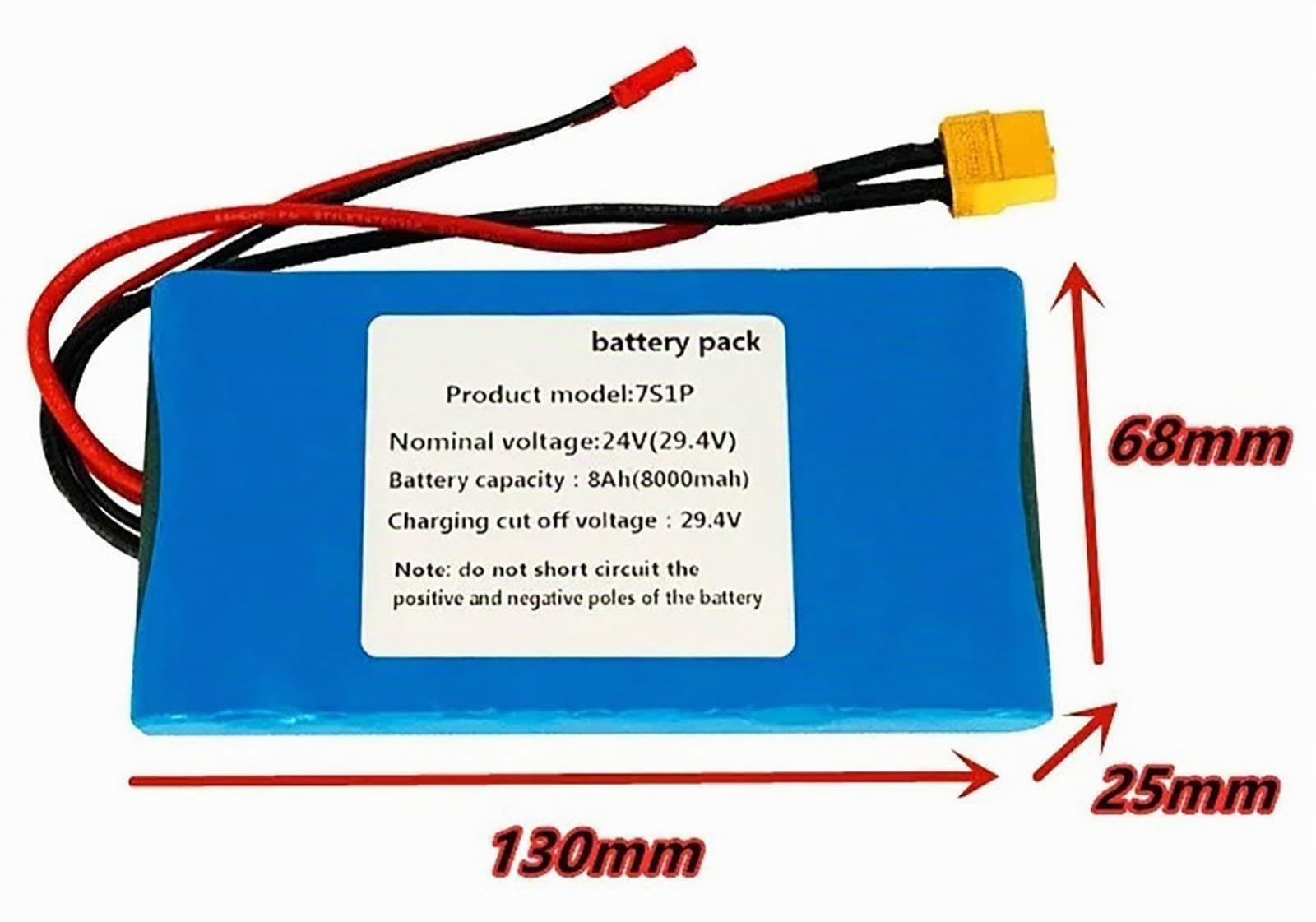 Batterie pour Scooter Électrique 24V 8Ah Batterie pour Vélo Électrique 29.4V 8000Mah Batterie Rechargeable avec BMS pour 50W 100W 150W 200W Moteur