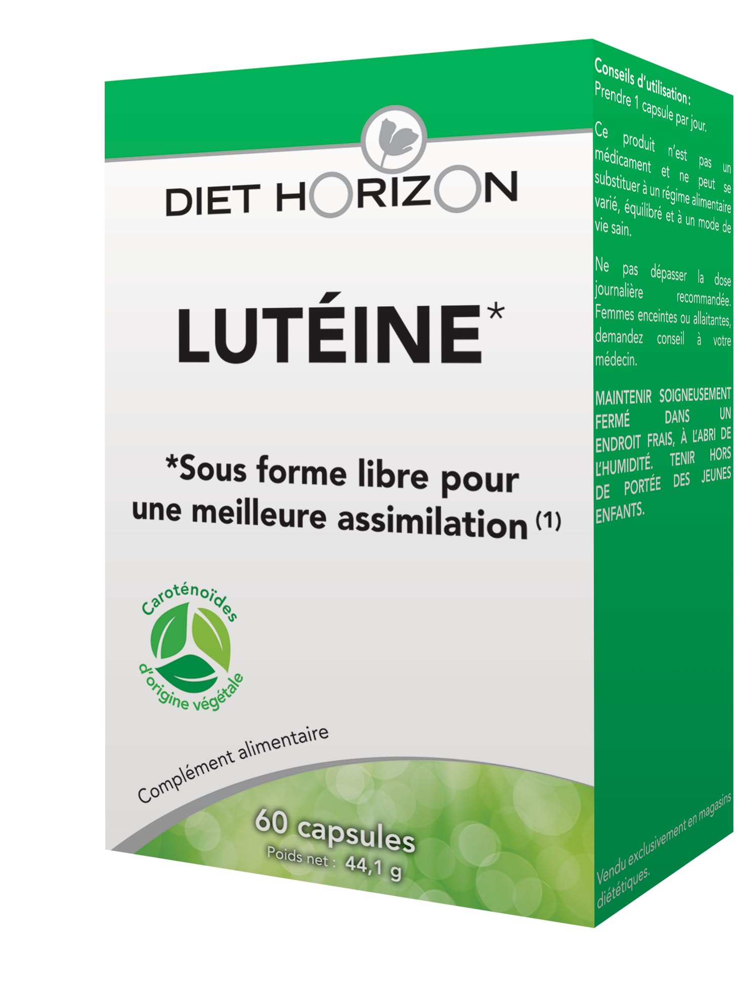 Diet horizon - Lutéine - 60 capsules - Protection de la rétine et du cristallin