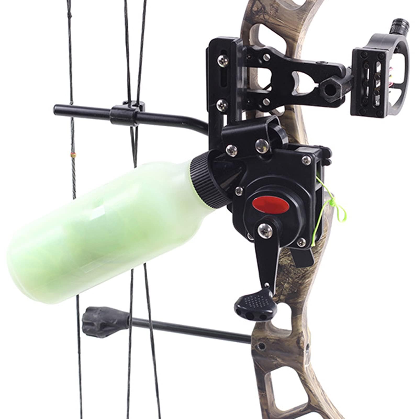 Mulinello Spincast da Pesca con Arco per Arco Composto e Strumento di Tiro con Arco Ricurvo con Corda da Pesca da 40 M
