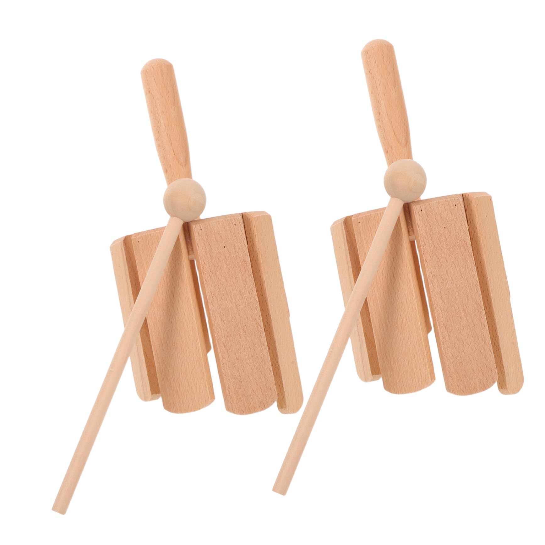 Strumento Percussione Orff a 8 Toni in Legno 2 Pezzi | Ragazzo Ragazza e Toddler, Colore Beige, per Esplorazione Musicale e Attività di Educazione Precoce