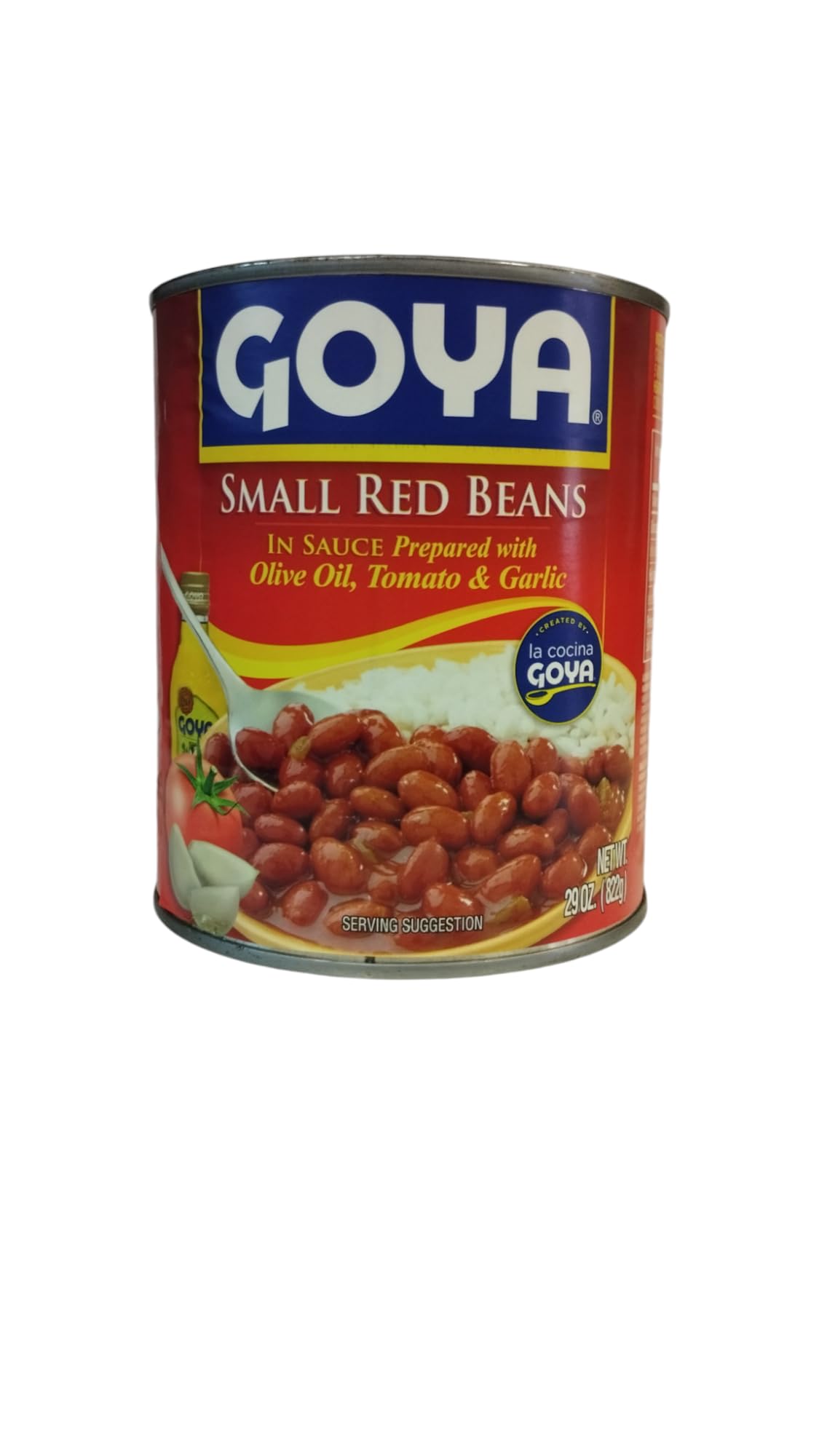 FRIJOLES ROJOS PEQUEÑOS - GOYA - Preparados con aceite de oliva, tomate y Ajo - LATA -822G