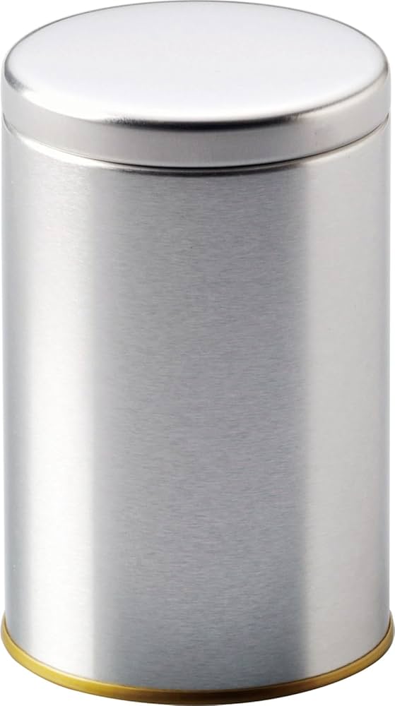 Amazon.co.jp: 茶筒 ブリキ 保存缶 12cm シルバー キッチン用品