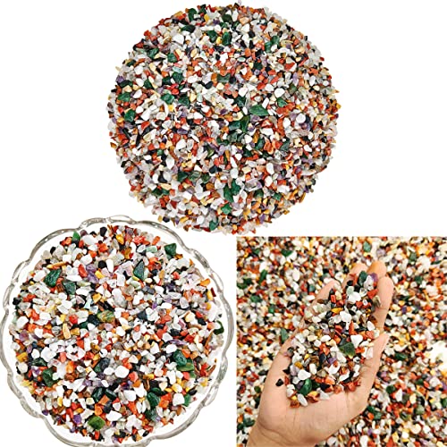 Image of Healing Crystal Chips for Vastu Natural Multi Color Chips Stone 50 Gm Multi Color Crystal Stone Chips Dust Raw Rough Stone For Reiki Healing Meditation