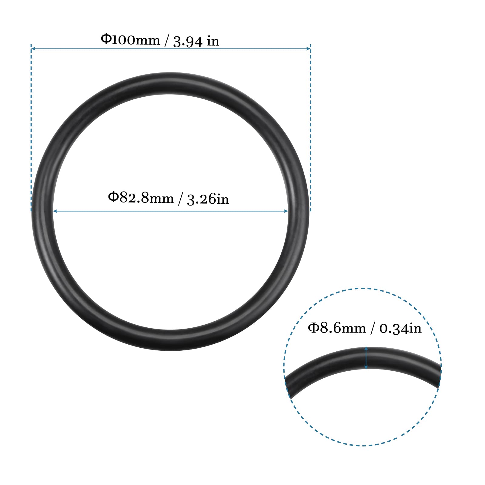 10 O-Rings Gomma Nitrile 37x32x2.5mm - Guarnizioni Per Rubinetti E Idraulica - Foto 9