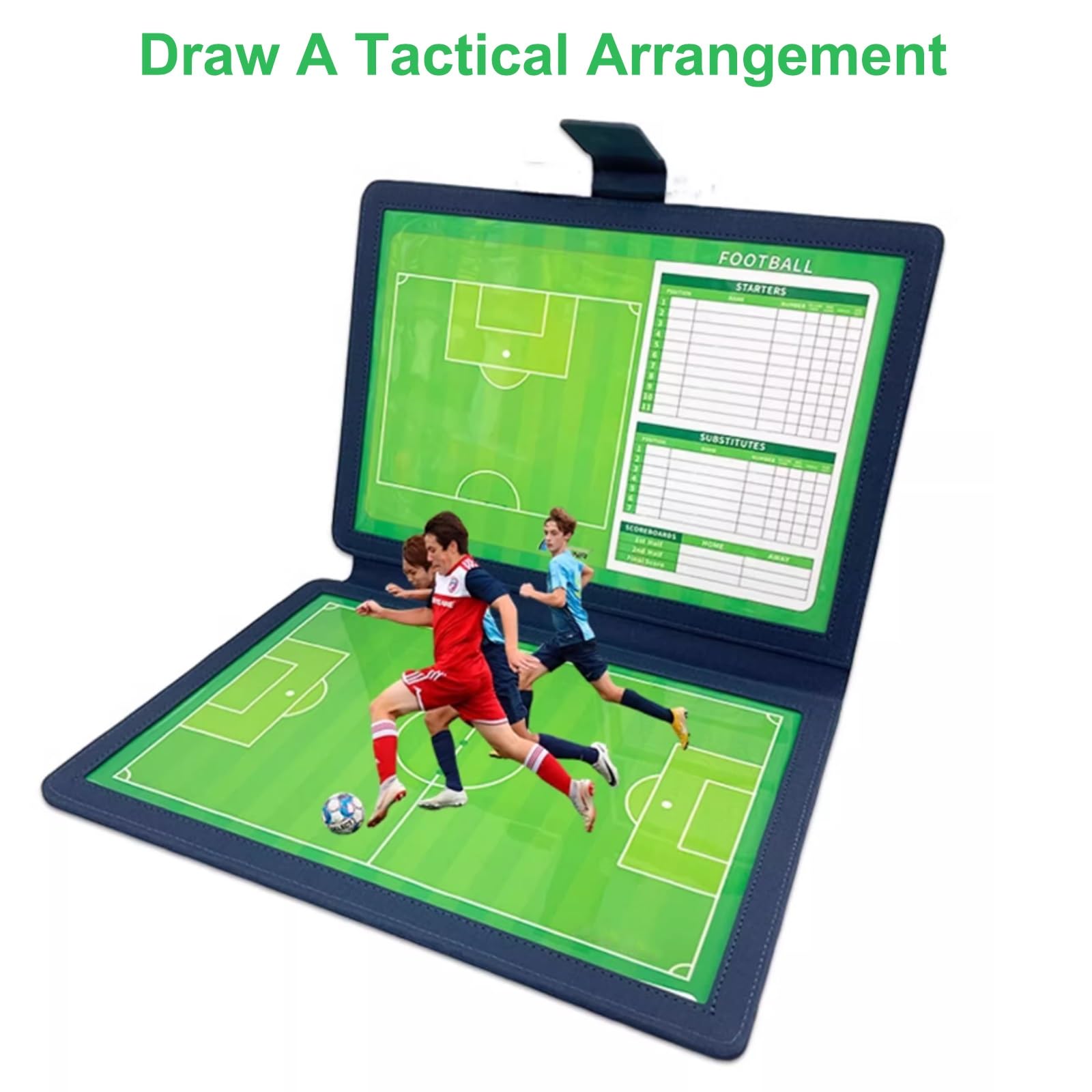 Lavagna Tattica Calcio, Lavagna Calcio Allenatore di Board, Cartellina Allenatore con Magnetica e Pennarello per Insegnare e Formazione, Lavagna per Calcio, Lavagna per Allenatori di Calcio