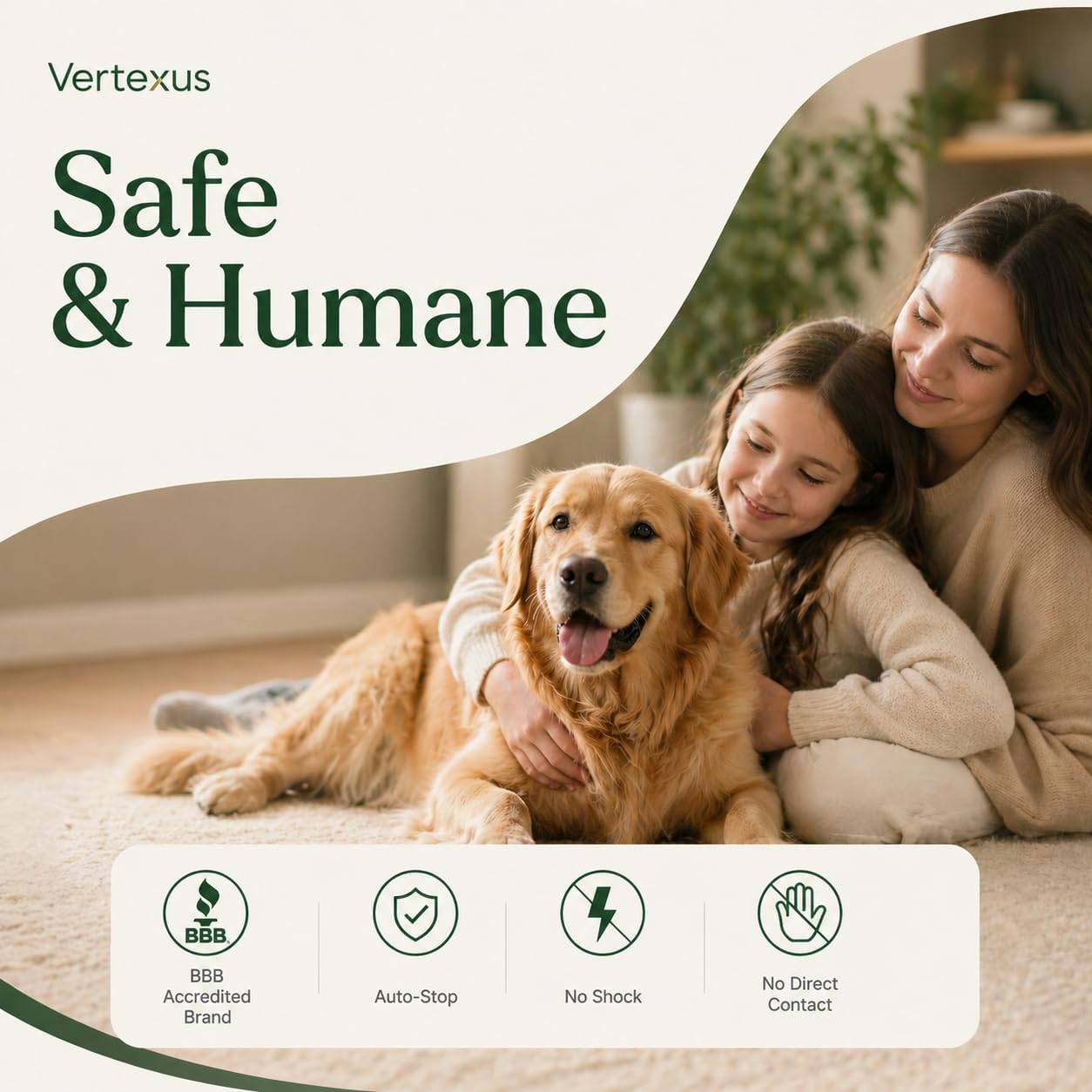 Solar Ultrasonic Anti Barking Device for Dogs – BBB Certified Humane Training Aid Tool, Dual-Frequency Ultrasonic, 3 Adjustable Frequencies for Small Medium Large Dogs, Indoor/Outdoor Use