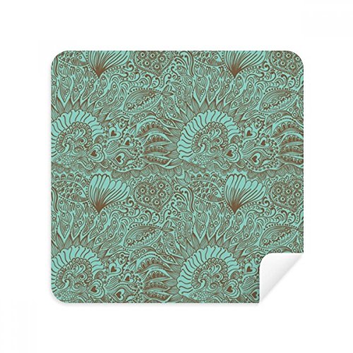 Chiffon en suède pour verres de lunettes et écrans tactiles au design artistique bleu de poissons