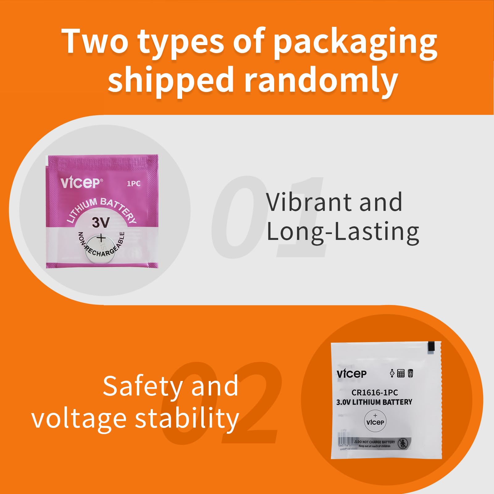 Amazon | ViCep 6個 CR1616 ボタン電池 CR 1616 3V リチウム 電池 車のキーフォブ、時計、リモコン、電卓などに対応  個別包装 | ViCep | 乾電池