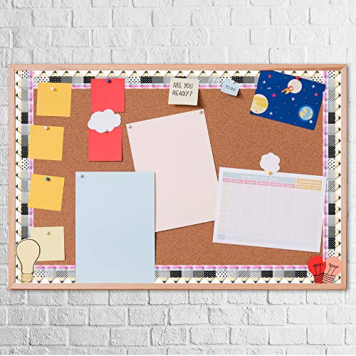 image for GMAOPHY Bold Bright Striped Spotted Pencils Border Trim - Bulletin Bor