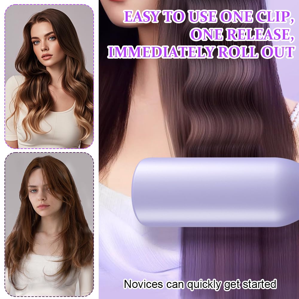 Fer à Onduler, 32mm Fer a Onduler Cheveux, Fers à Onduler Style Ondulé Avec 5 Températures Réglables, En Forme De V Friseur Cheveux, Fers à Onduler Pour Cheveux Longs Et Courts