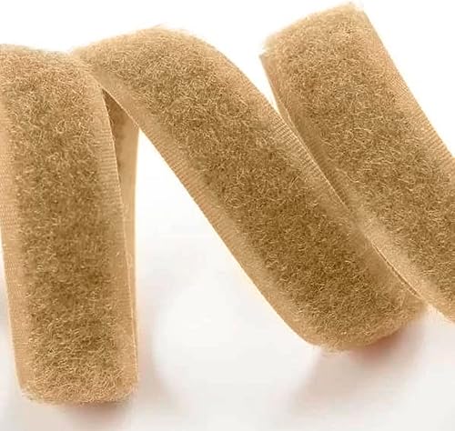 Miniatura 7 de Cinta de velcro para coser de 34 pulgadas de ancho, color beige, no adhesiva, 1 yarda de longitud, cinta de nailon color bronceado, juego de