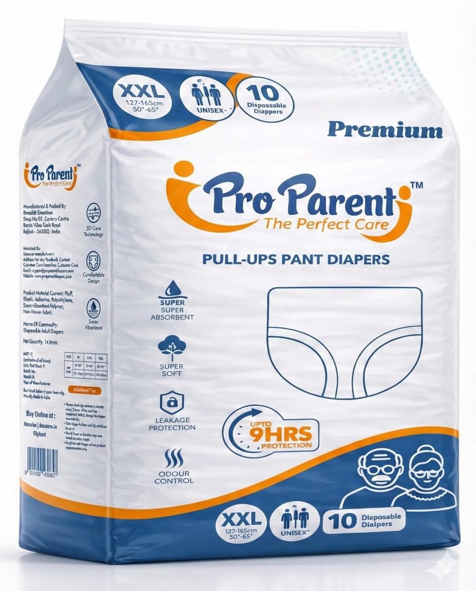 Premium Adult Pull-Up Diapers – Size XXL (127- 165cm/50"-65") – Unisex Disposable Adult Pants with Super Absorbent Core, Leak Protection & Odour Control – Up to 9 Hours Protection (Pack of 10 - Get 1 Free)-image-49