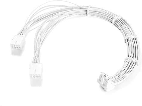 Formulamod 12VHPWR PSU Cable, PCI-e 5.0 16AWG 12+4 16Pin to 2x8Pin Male to Female, 90 Degree Adapter for RTX 4090TI/4090/4080TI/3090TI/16AWG with Comb