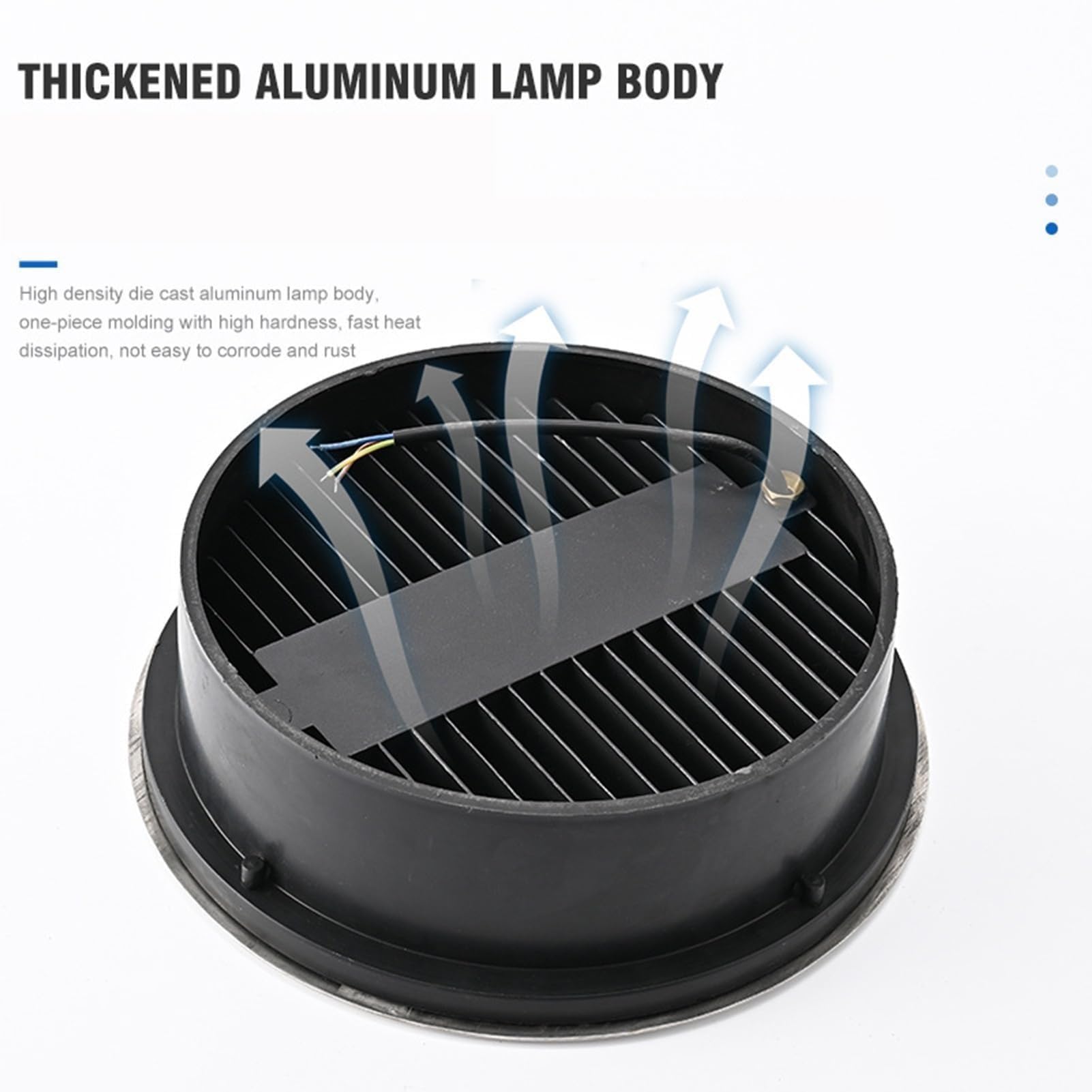 Reflektor LED - światło podziemne LED, zewnętrzne wbudowane reflektory AC 85-265V, wodoodporne oświetlenie ogrodowe i krajobrazowe IP65, zakopane reflektory COB (ciepły biały, 18 W)