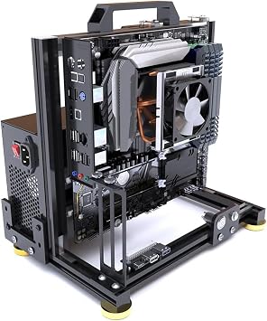 Open Frame PC Case Test Bench Aluminum Bracket DIY Computer Case for ATX MATX ITX Motherboard Support ATX Power Supply Water Cooling