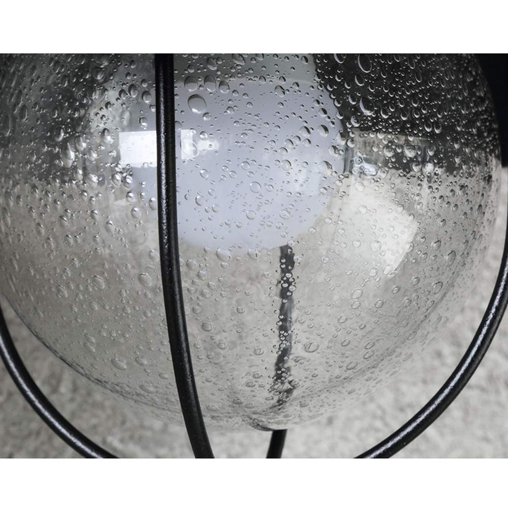 ICEMOB Amerikanische Retro-Industrie-Wasserglas-Wandleuchte, kreative Eisenkäfig-Wandleuchten, wasserdichte Außenwandleuchte, Innenhof, Garten, Balkon, Wandleuchte