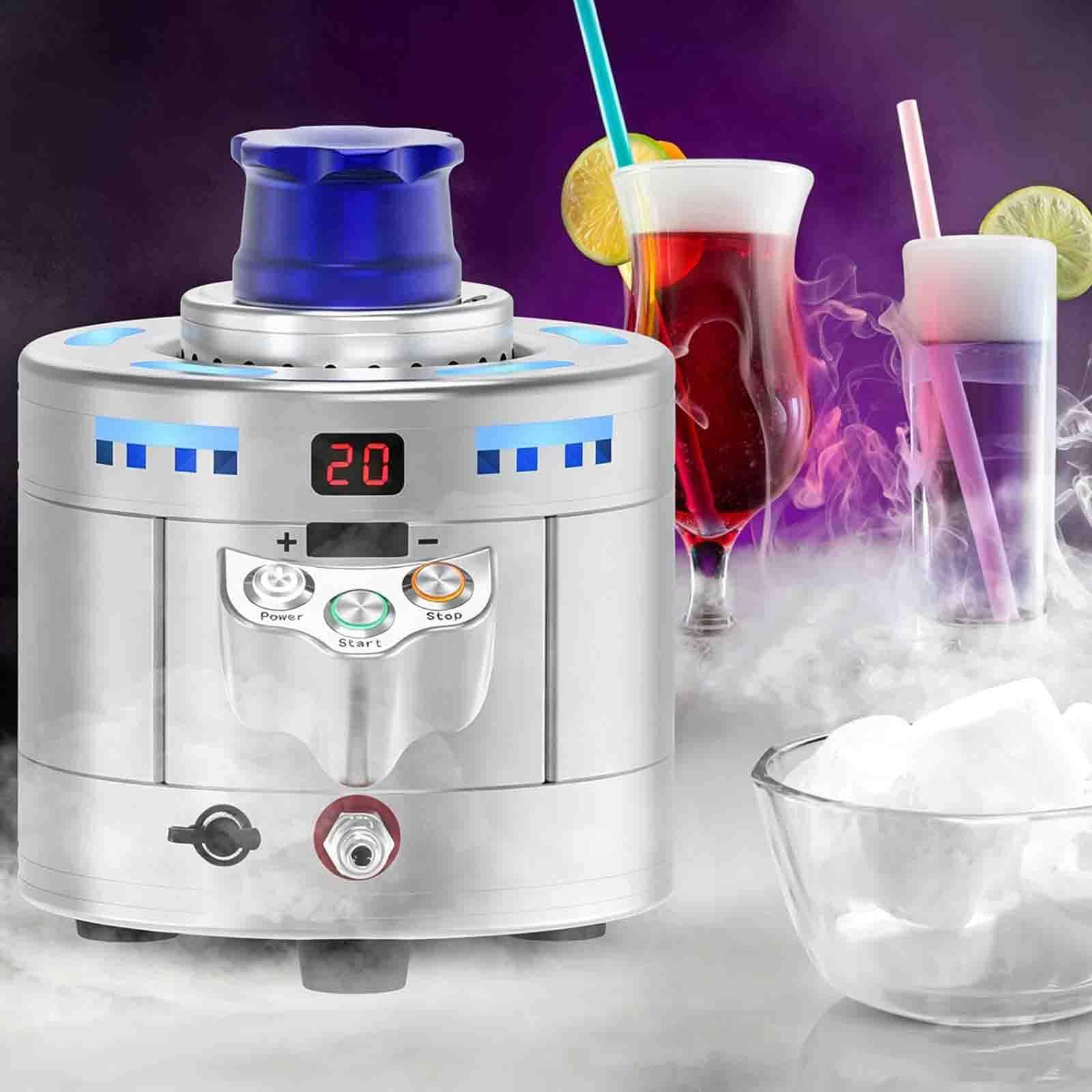 PixCy 2-in-1 Dry Ice Maker and Beer Glass Chiller,304 Stainless Steel,Fast 12s Ice Making & 8s Cup Frosting,-42°C Minimum Temp,for Bars,Restaurants and KTV