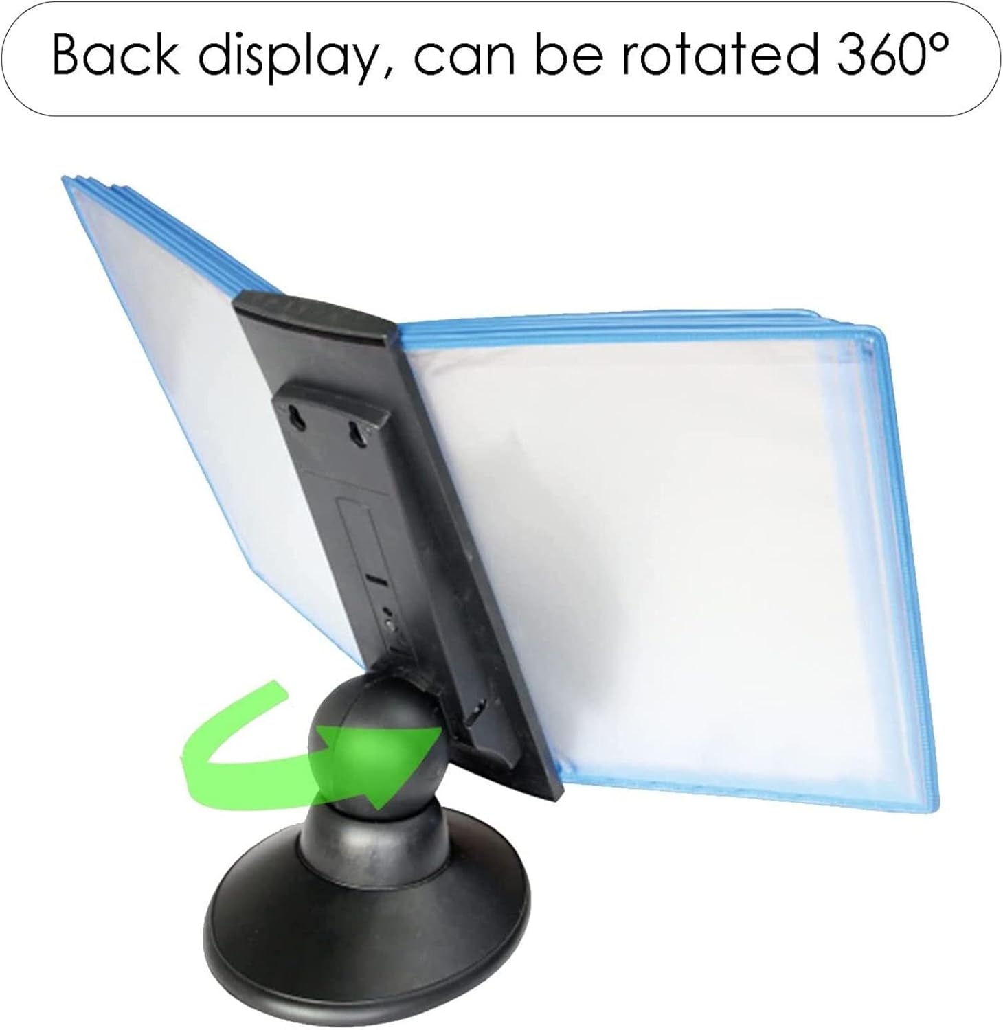 A4 File Folders Catalog Display Rack - Desk Reference Organizer, 360° Rotary Desktop Document Holder Stand, 10 Page Double-Sided Panels, Letter-Size, for Display A4 Documents (Color : D, Size : 10 p