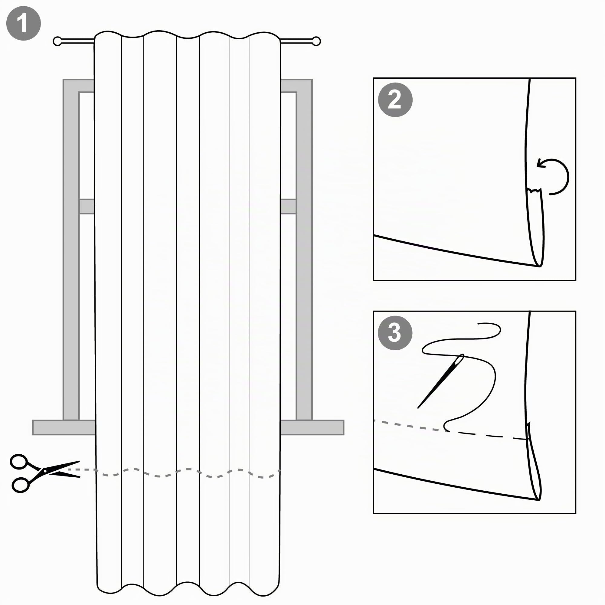 Beautissu Lot de 2 Rideaux Occultants Opaque à Ruflette Thermiques Blackout