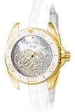 Women's 0488 Angel Gold-Tone Watch with White Silicone Band
