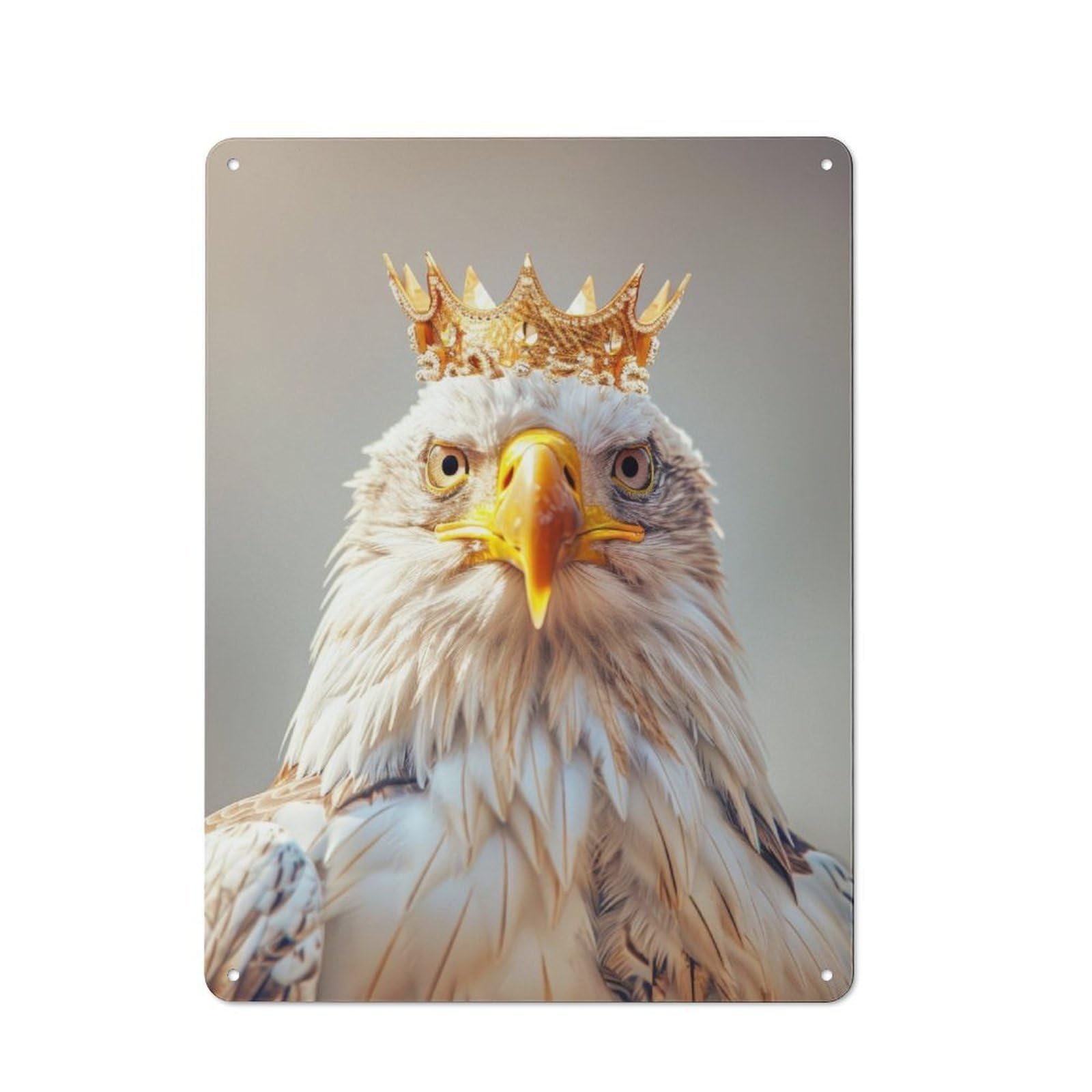 Junmoney Eagle Pastel Crown Retro Metal Plaque 40X30cm Featuring For Garage Wall, A Winter Wall Decor Update For Workshop Decor Fans