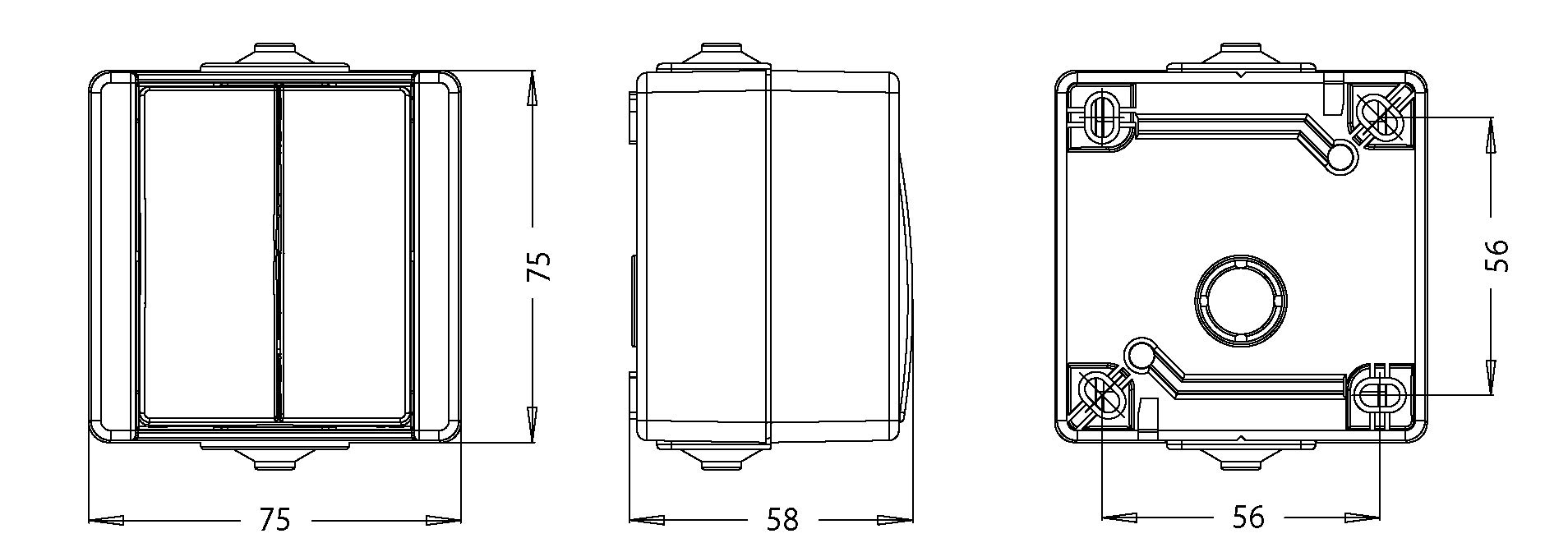 Kopp Nautic przełącznik seryjny, natynkowy, do wilgotnych pomieszczeń, 250 V (10 A), IP44, antracyt, 565515009