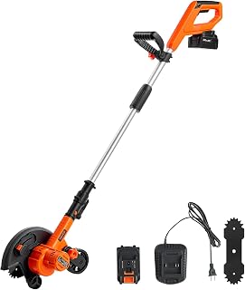 VEVOR Lawn Edger 8.8-in Blade, 20V Battery Powered Cordless Edger Lawn Tool
