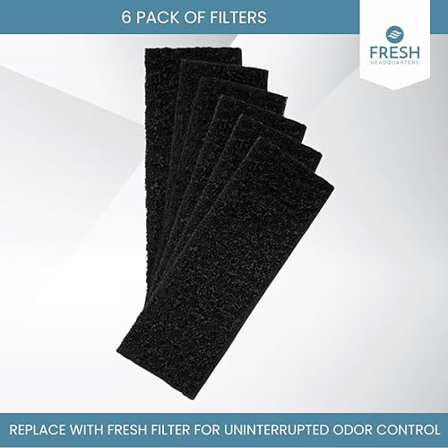 Vista 14 de Paquete de 6 filtros de carbón activado para caja de arena, repuesto de filtro de carbón activado precortado sin perfume, absorbe olores y polvo