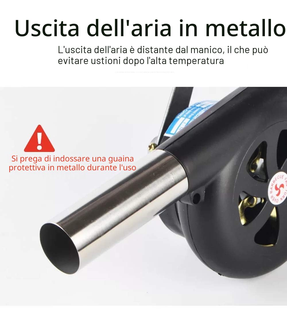 Soffiatori a manovella,Ventilatore manuale per barbecue ， Ventilatore per barbecue ， Adatto per cucinare all'aperto, barbecue, camino