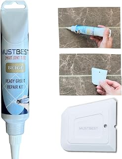 Tile Grout Repair Kit (Beige,8.8 oz-250 Gr), Four-Way Use, Repair, Renew, Repaint, Fill The Gaps, Fast Drying, Odorless, Waterproof And Pre-Mixed Grout Pen For Shower, Kitchen, Pool, Bathroom