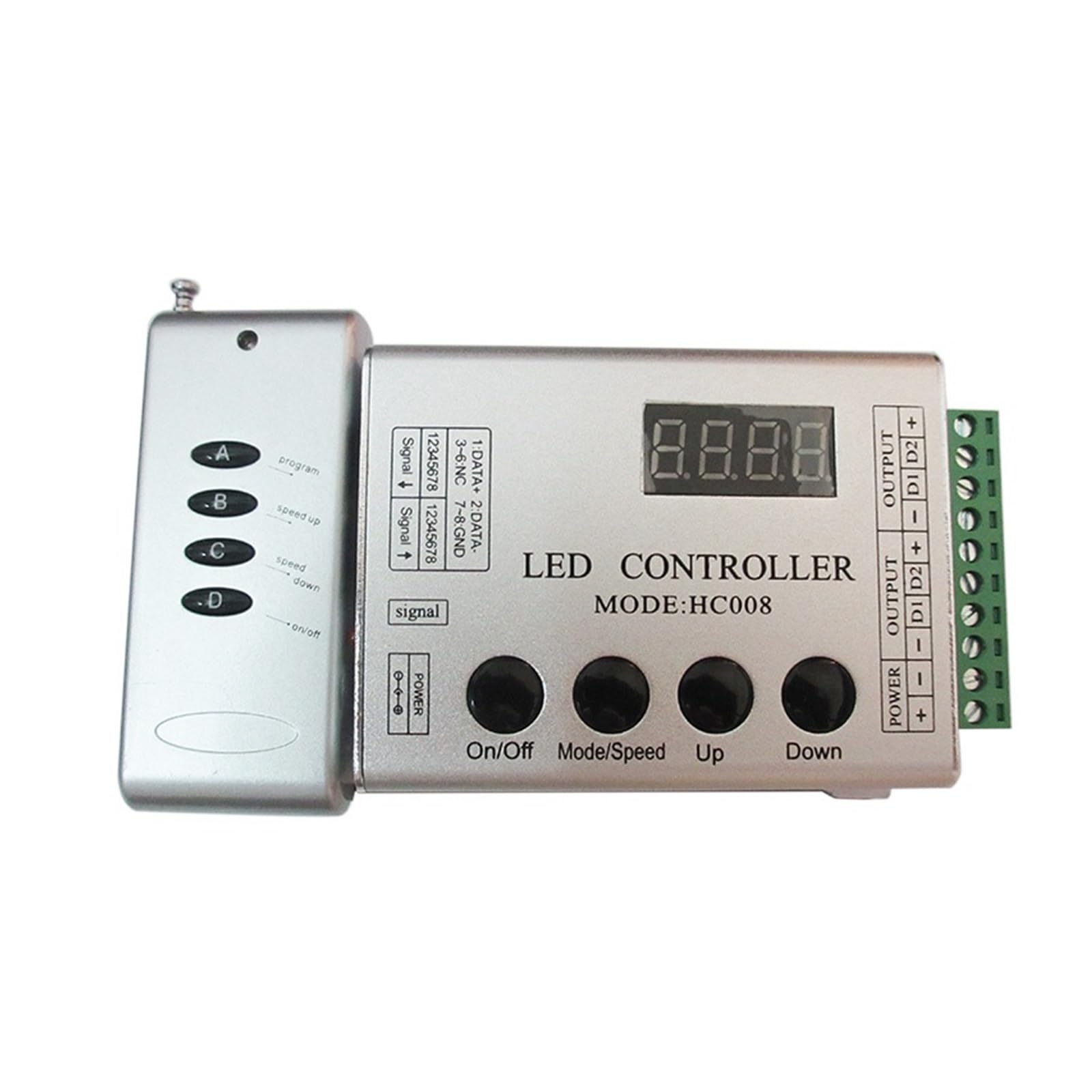 Contrôleur LED programmable HC008 à 133 modes d'effet et variateur DC 5V 12V 24V