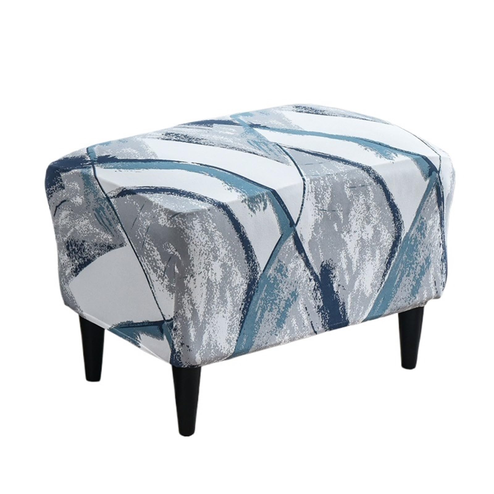 YXINAER Foot Stool Cover 1pcs Spandex Footstool Cover Washable Ottoman Covers Stretch Footrest Protective Slipcovers Living Room Home(A12)