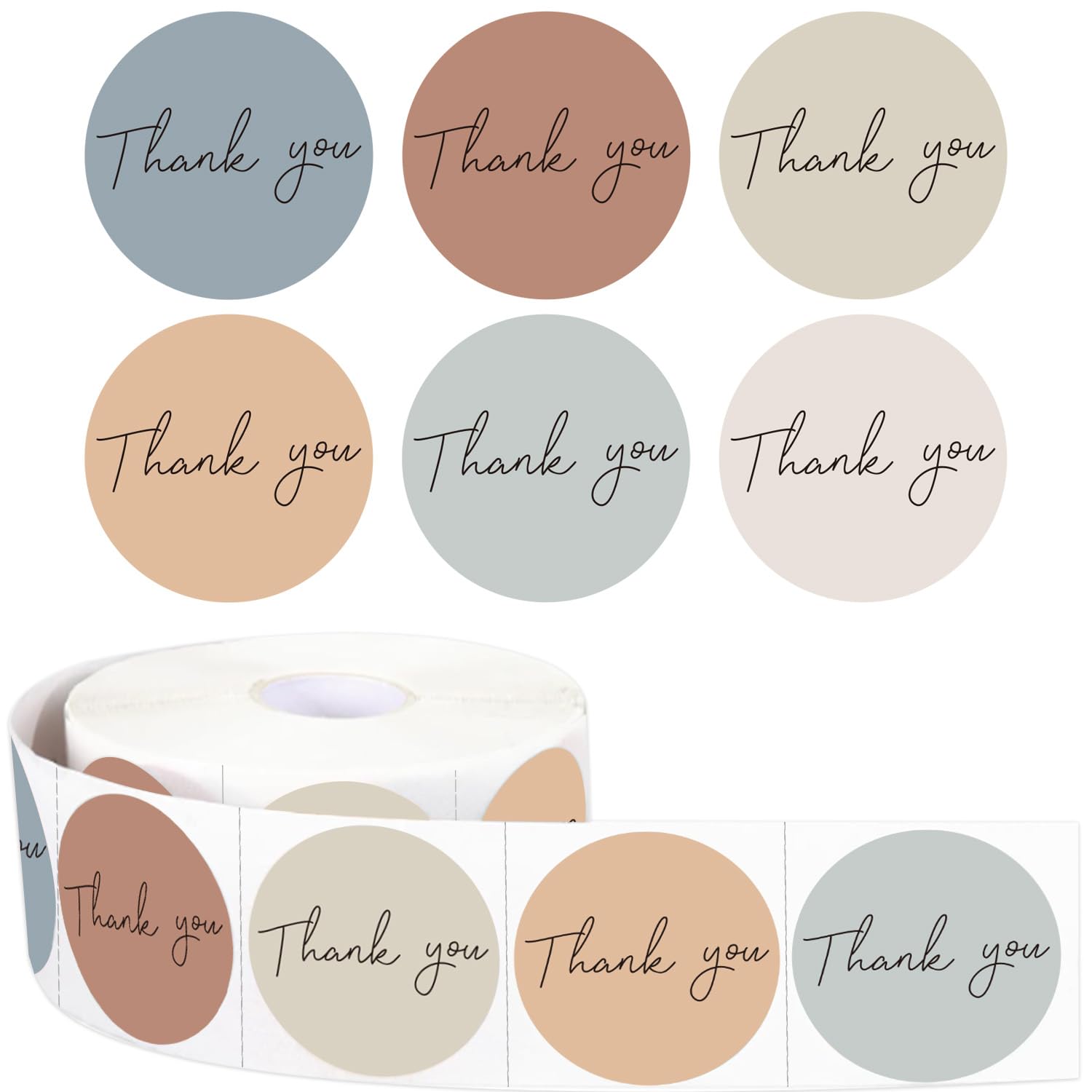 Starboling Thank You Sticker,500pcs 1.5Inch Morandi Thank You for Supporting My Small Business Stickers,for Supporting My Business Supplies Packing,