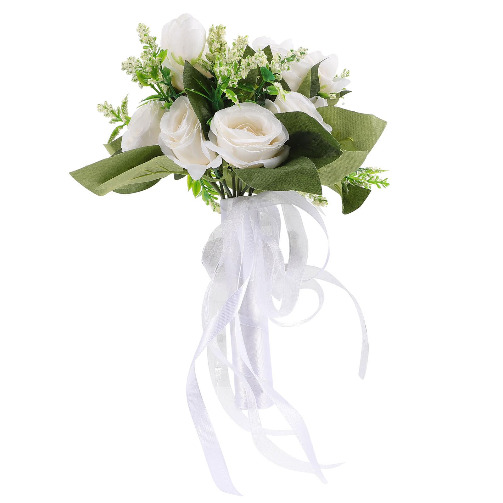 Bouquet de mariée rose blanc authentique création florale faite main