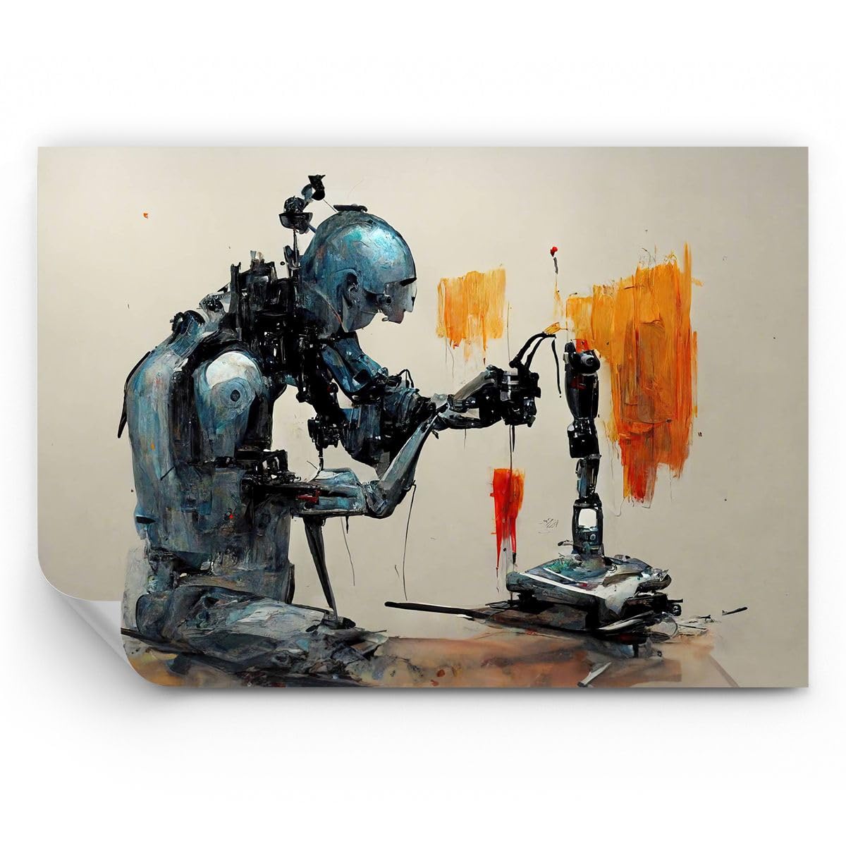 Papier Peint Panoramique Salon Moderne ARTTOR Intelligence Artificielle 500x350