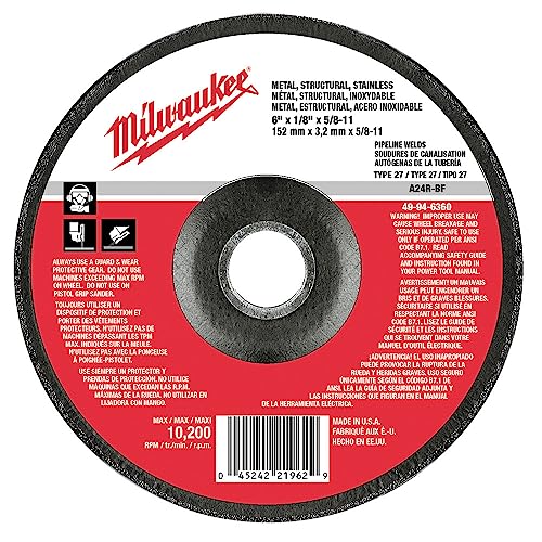 MILWAUKEE Grinding Disc 6 X 1/8 X 5/8-11