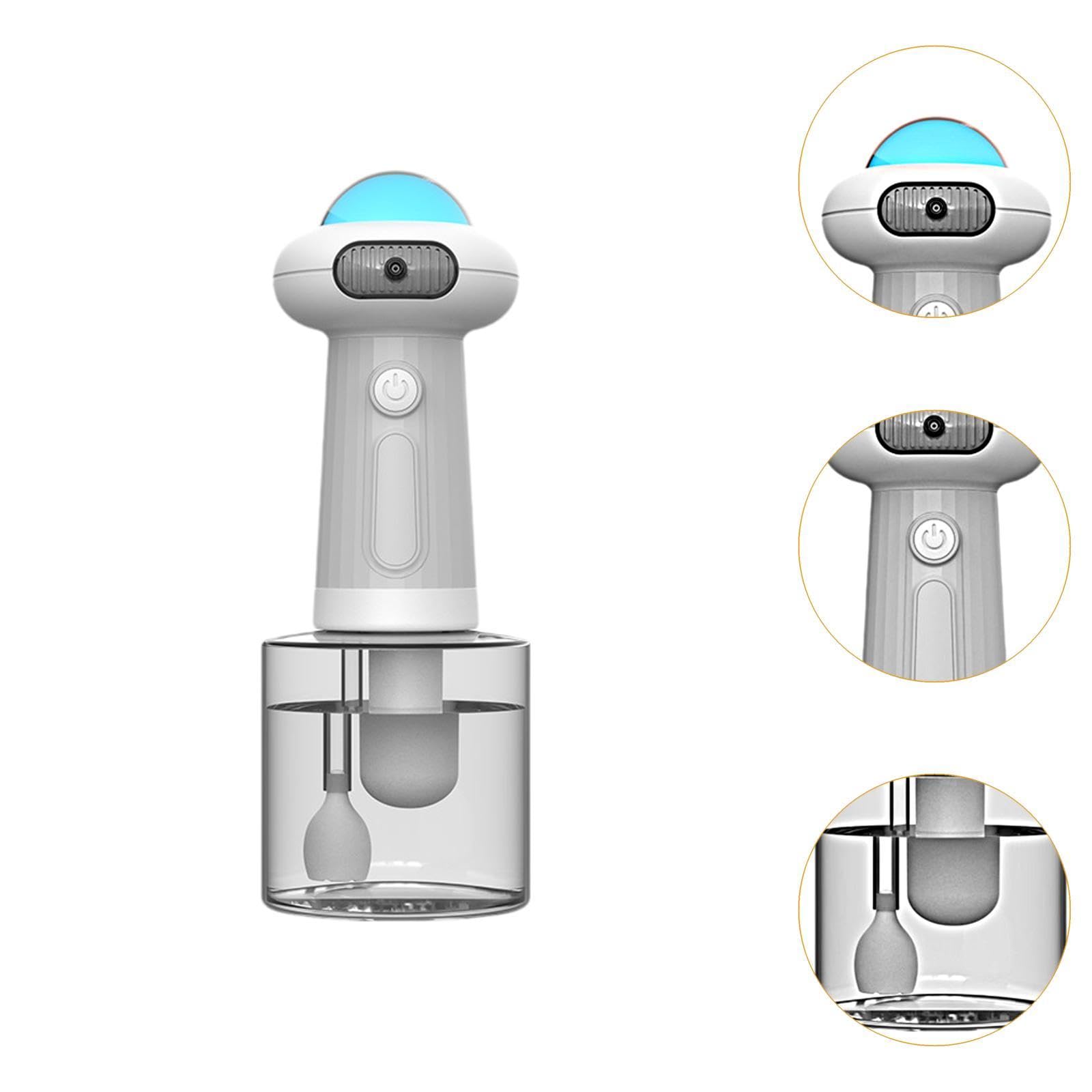 Dispenser di Sapone in Schiuma per Animali Domestici, Ideale per, con Flacone Miscelatore per Schiuma, Igienico, Facile da Usare, Resiste, UFO Blu