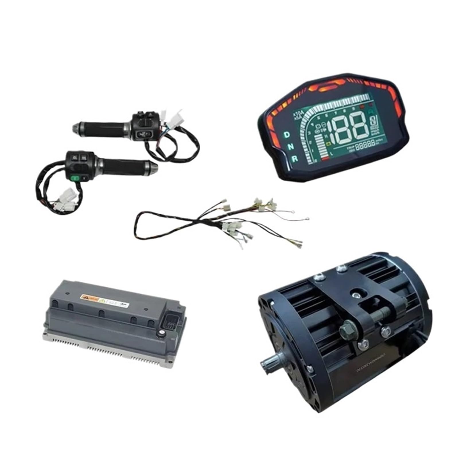 Hub Motor QS138 Kit 4000W Mid Drive Electric Motor for Convert 7500W Max Continuous 72V 110KPH with EM200-2SP Controller(Belt)