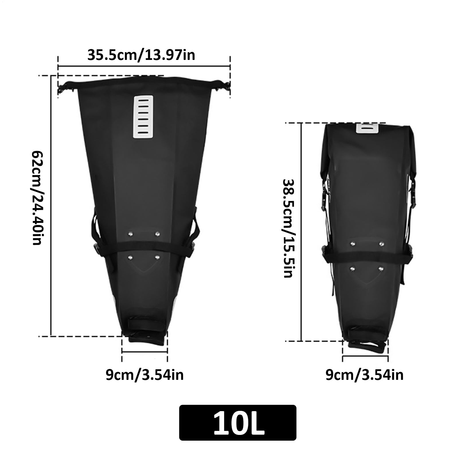 Borsa da sella per bicicletta, 10 l, riflettente, per mountain bike, per donne, giovani, adolescenti, ciclisti, hobbisti, appassionati, familiari e amici